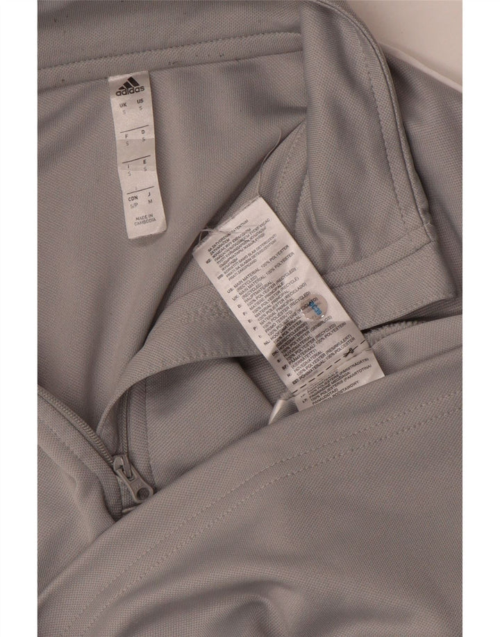 Adidas Hommes Aeroready Zip Neck Pull Survêtement Haut Petit Gris Polyester