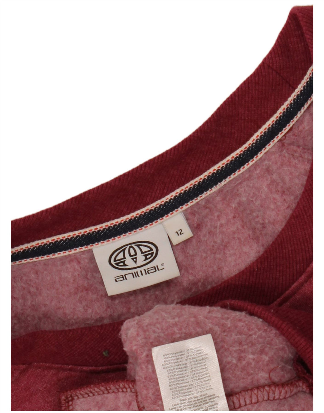 ANIMAL Sweat-shirt graphique pour femme UK 12 Polyester bordeaux moyen
