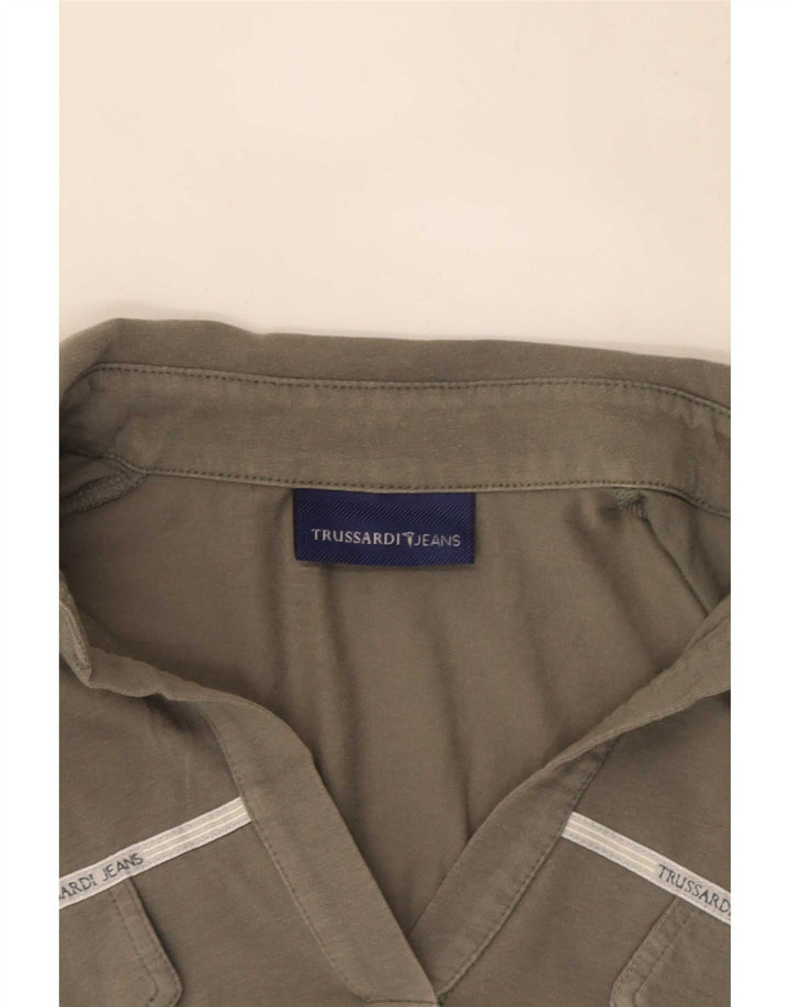 Trussardi Polo Femme UK 14 Large Gris