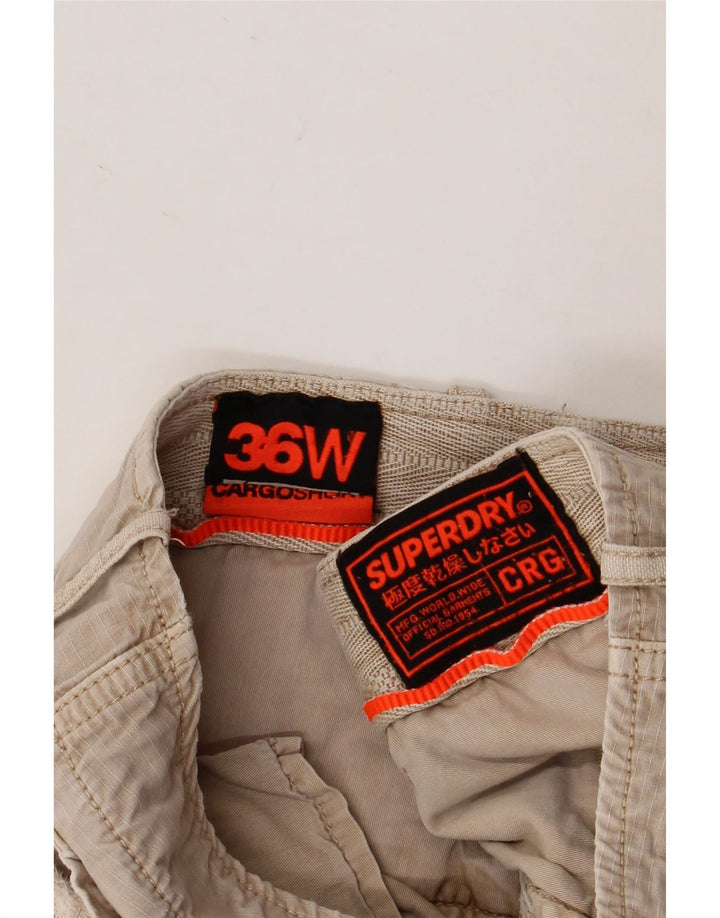 Superdry Short Cargo W36 Large Beige Coton Homme