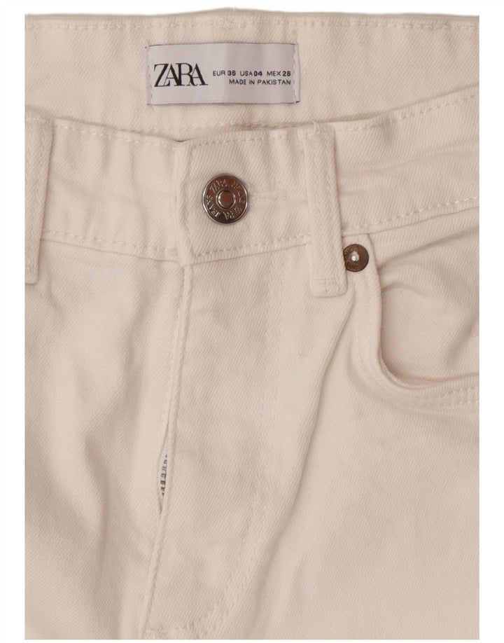 Zara Jean Bootcut Femme EU 36 XS W26 L27 Blanc