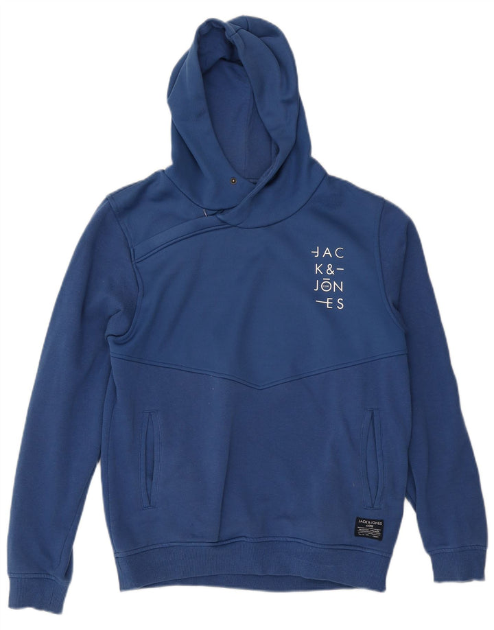 Jack & Jones Pull à Capuche Core Graphic Homme Bleu Moyen Polyester