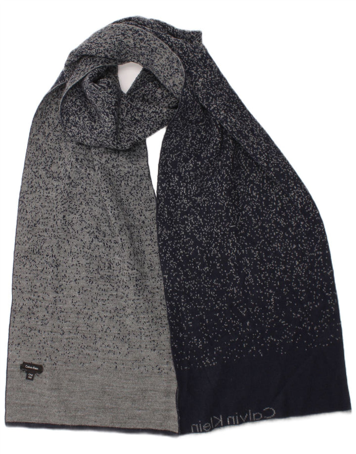 Calvin Klein Écharpe rectangulaire pour homme Taille unique Bleu marine moucheté