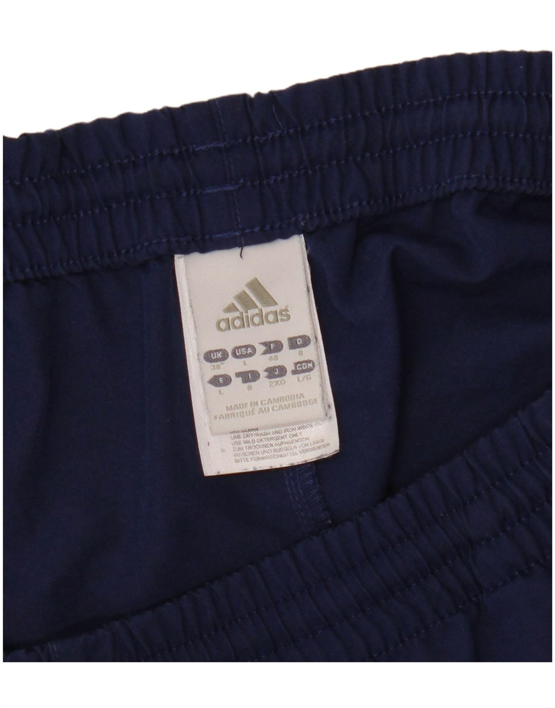 ADIDAS Short de sport pour hommes, grand, bleu marine, polyester