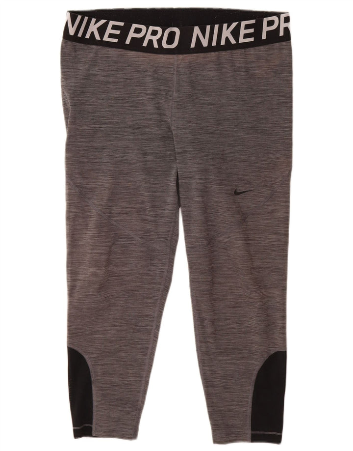 NIKE Legging Capri Dri Fit Graphic pour femme UK 20 2XL Gris Colorblock