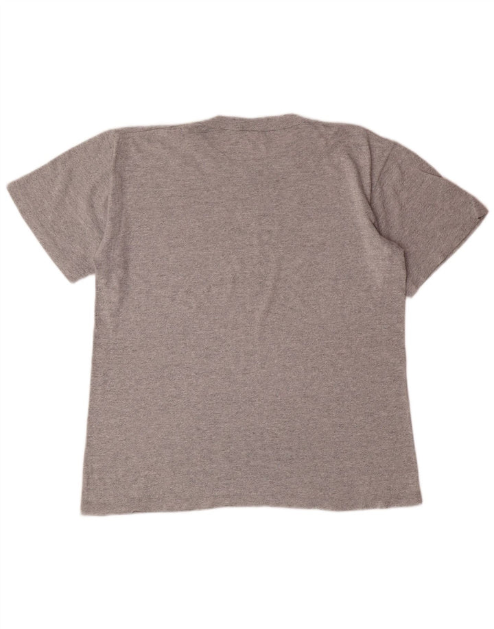 CHAMPION T-Shirt Graphique Homme Gris Moyen Moucheté Coton