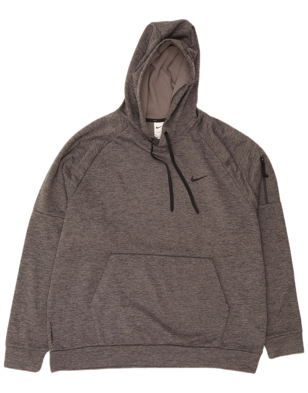 NIKE Pull à capuche Therma-Fit pour homme 2XL Gris Polyester