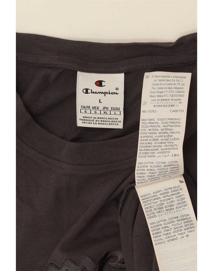 Champion T-Shirt Graphique Homme Grand Gris Coton