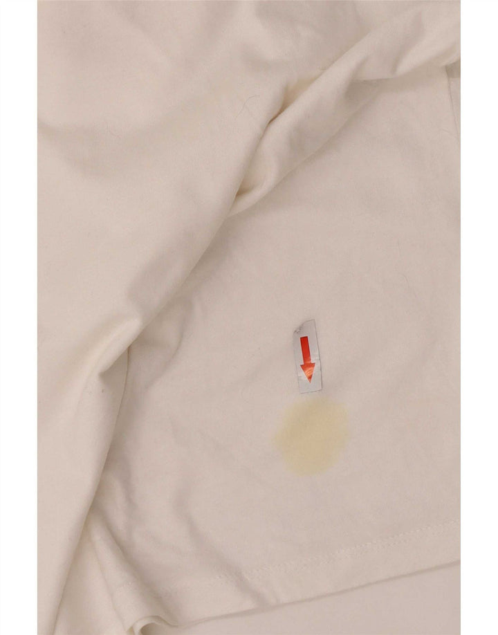 Levi's T-Shirt Graphique Femme UK 8 Small Blanc Coton