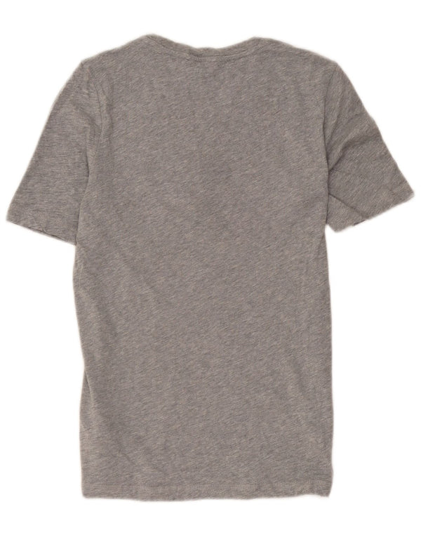 Tommy Hilfiger T-shirt graphique pour femme UK 2 2XS Gris Coton