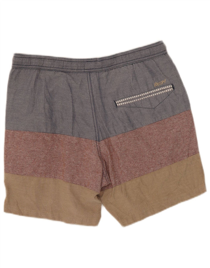 Volcom Short décontracté pour homme W32 en coton color block multicolore moyen