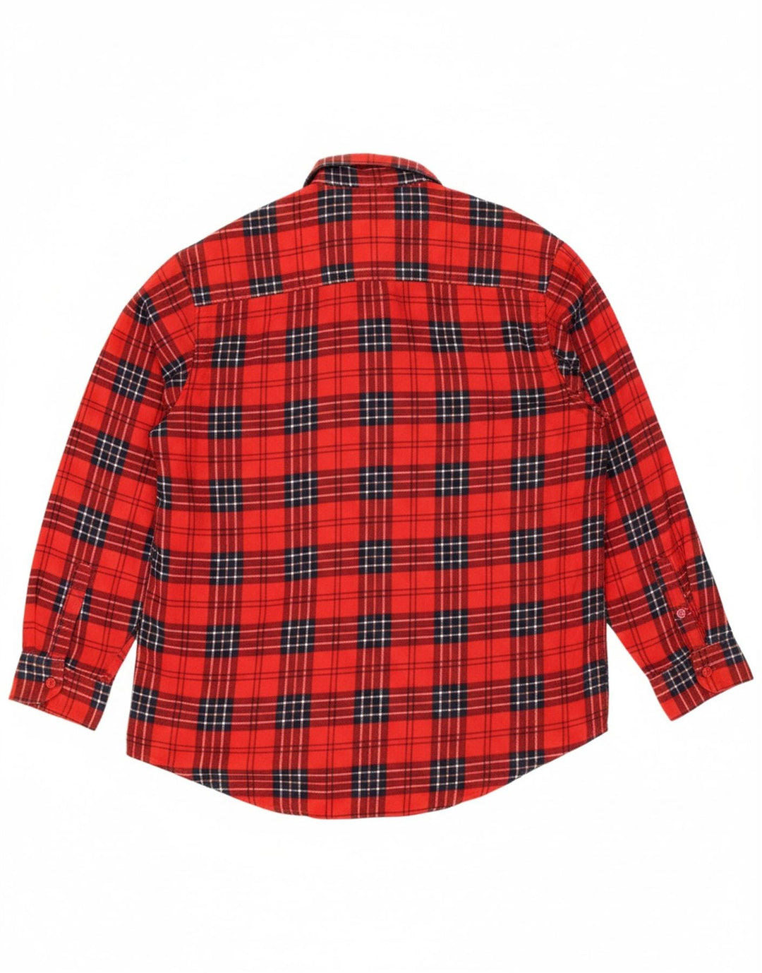 KINGSLEY Mens Flannel Shirt Medium Red Check Cotton