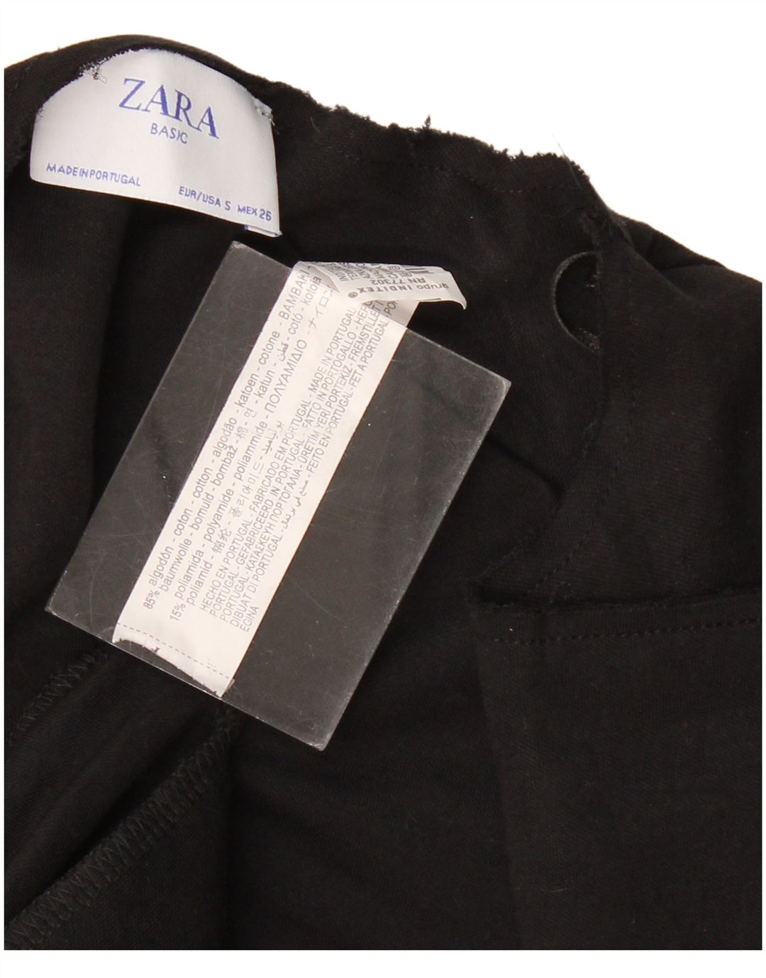 Zara Womens Longline Oversize Cardigan Top UK 10 Petit Noir Coton