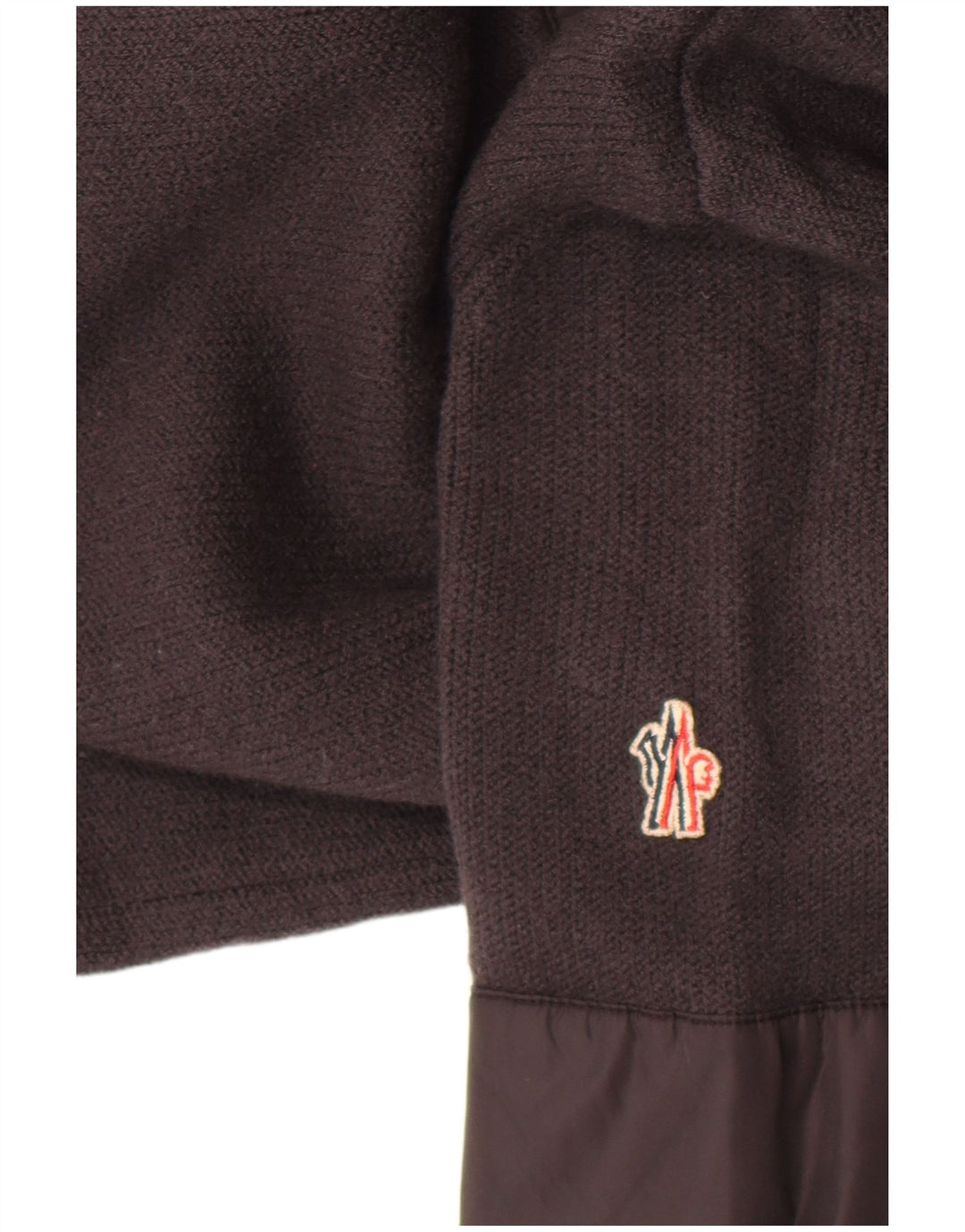 Moncler Hommes Zip Neck Jumper Pull Large Gris Laine