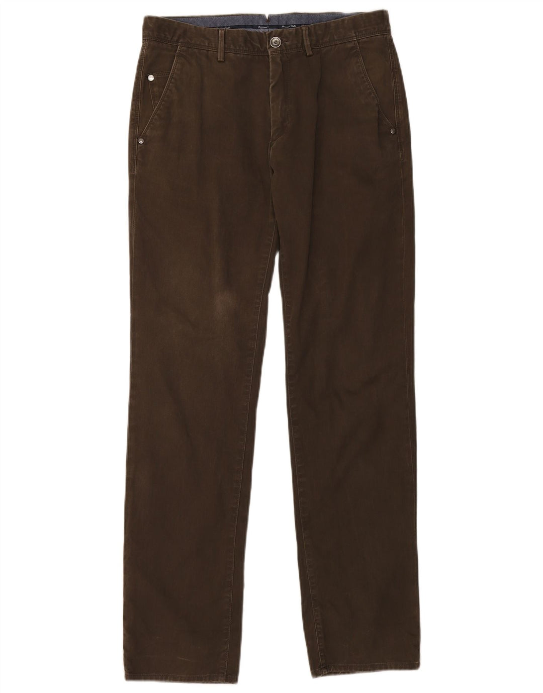MASSIMO DUTTI Pantalon Chino Droit Homme EU 40 Medium W31 L32 Marron