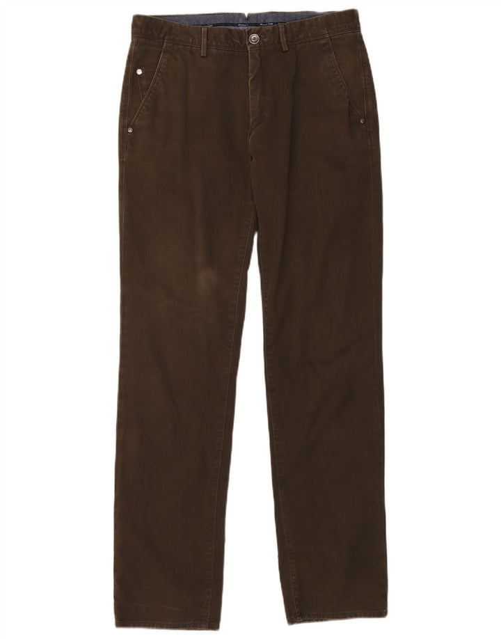 MASSIMO DUTTI Pantalon Chino Droit Homme EU 40 Medium W31 L32 Marron
