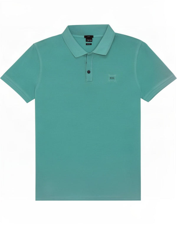 Hugo Boss Polo Slim Fit 3XL en coton turquoise pour homme