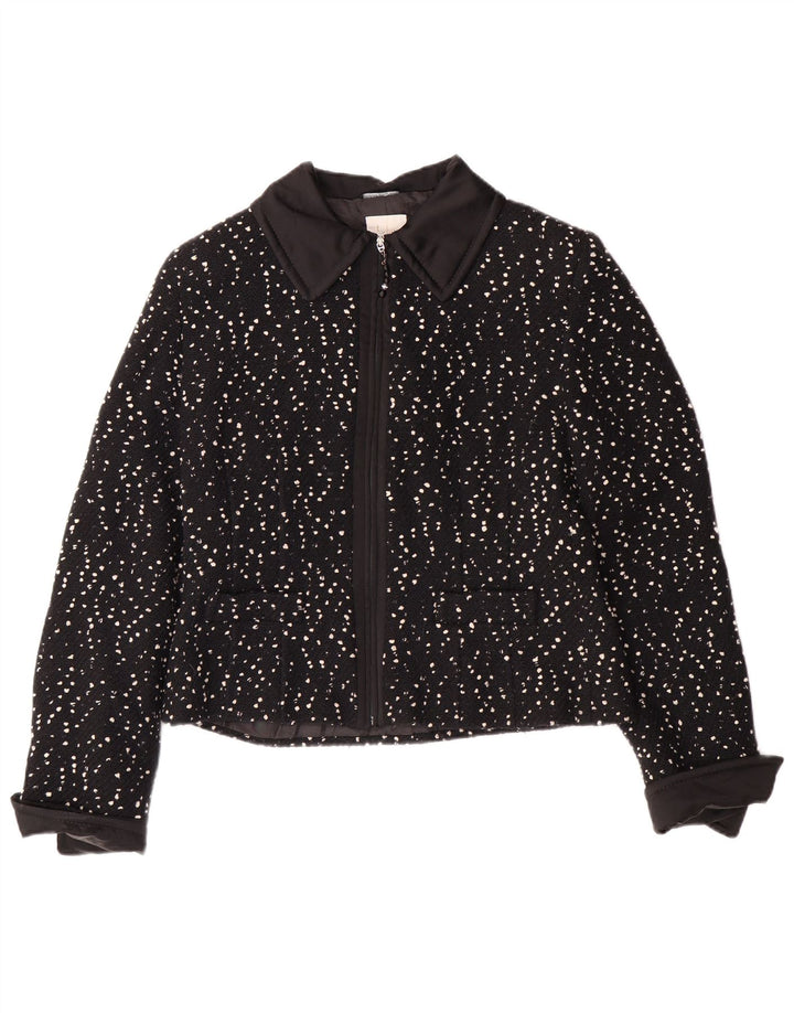 RENATO BALESTRA Veste Boléro Femme IT 44 Laine Mouchetée Noir Moyen