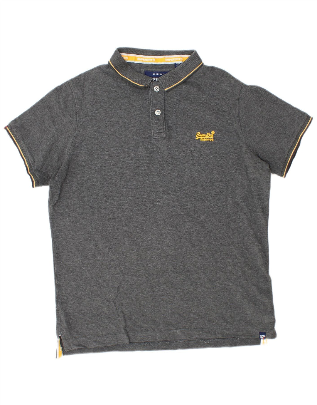 SUPERDRY Polo Homme 2XL Gris Coton