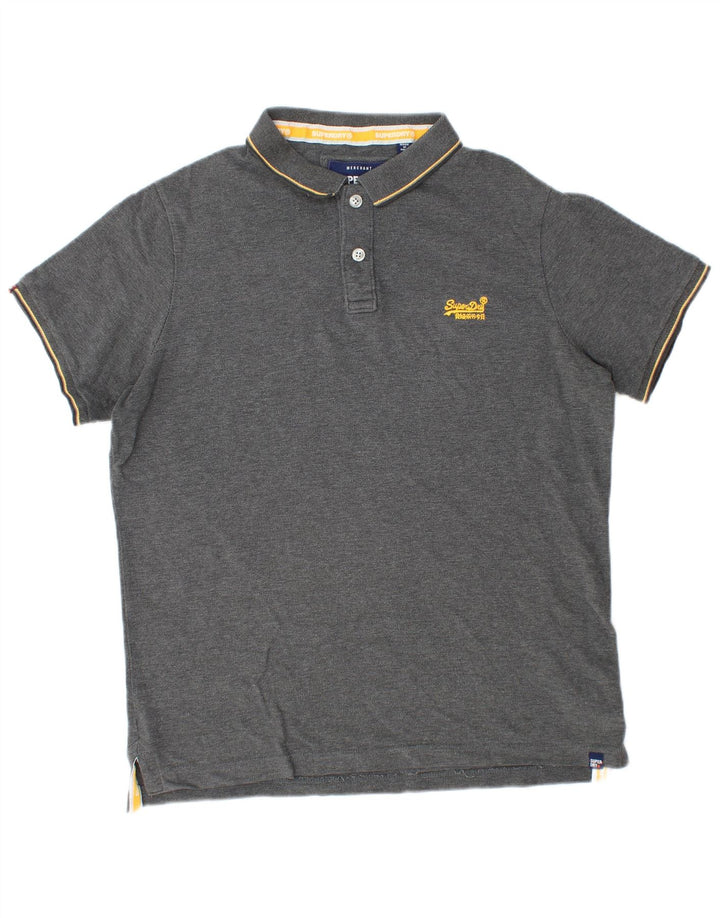 SUPERDRY Polo Homme 2XL Gris Coton