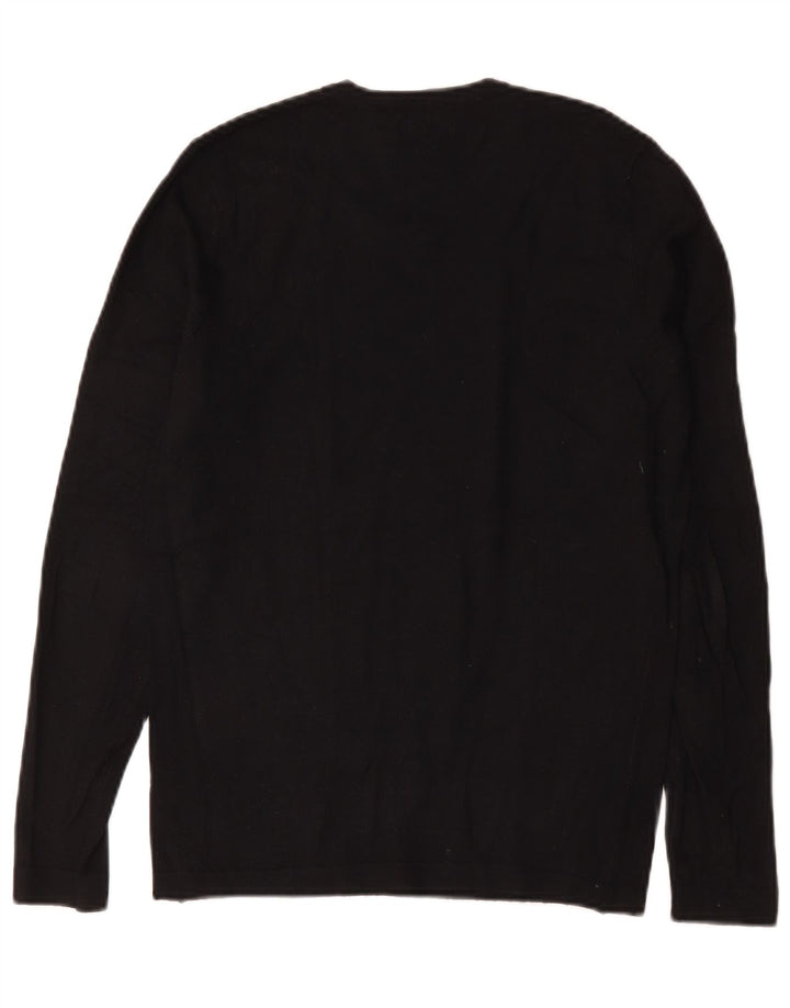 Zara Pull à col en V pour homme Petit Noir