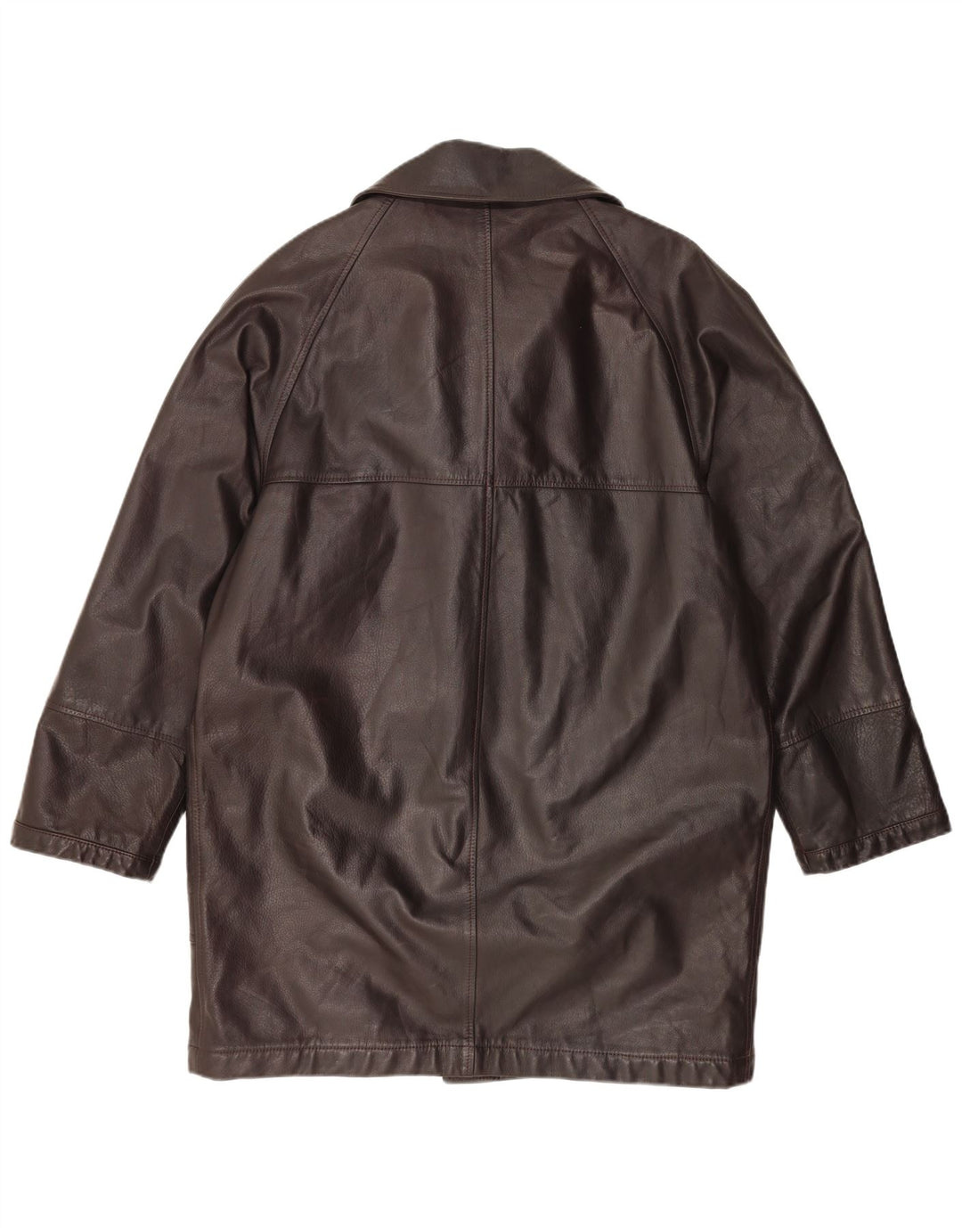 MABRUN Manteau en Cuir Oversize Femme IT 50 XL Cuir Marron