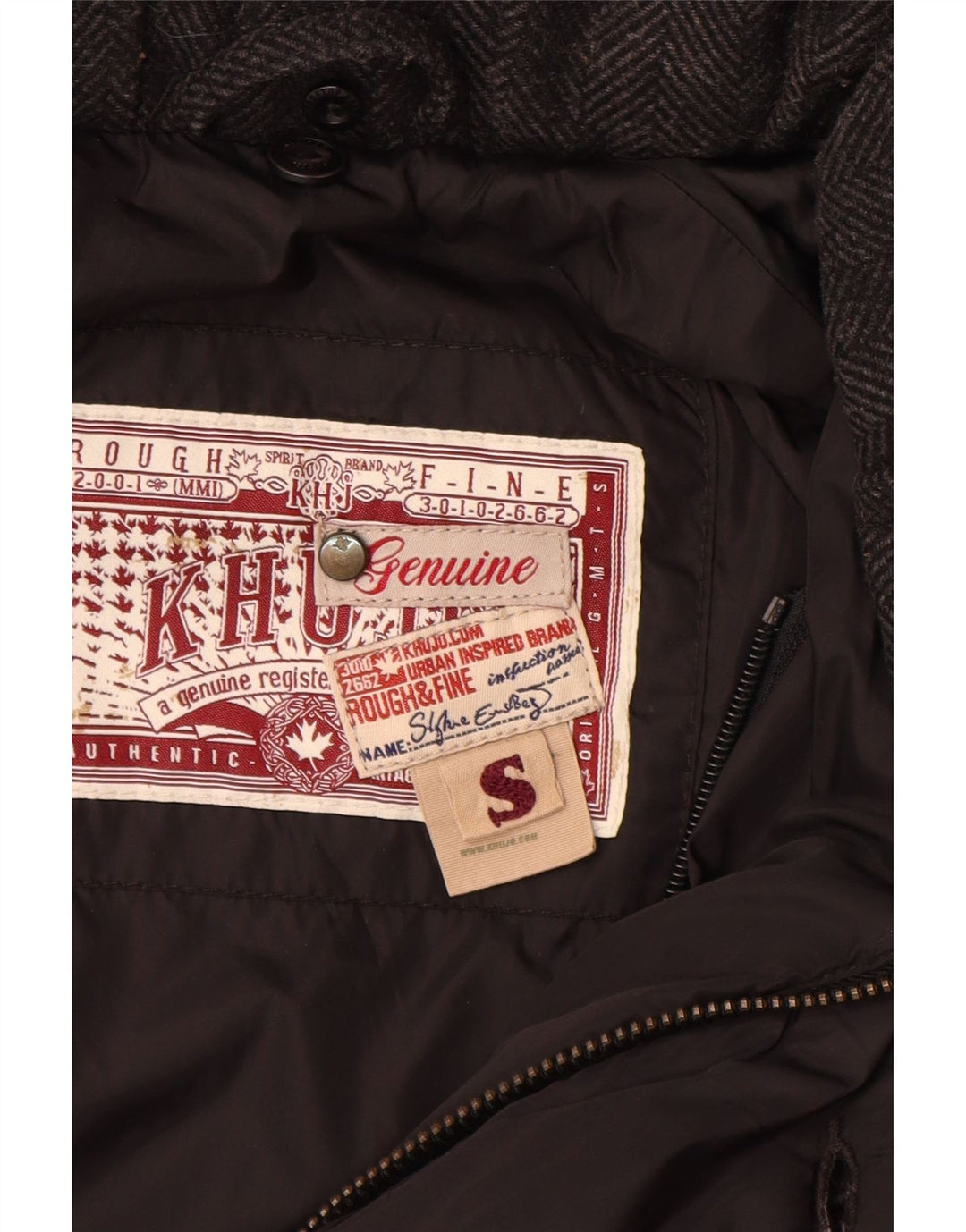 KHUJO Manteau rembourré pour femme UK 10 Petit nylon noir