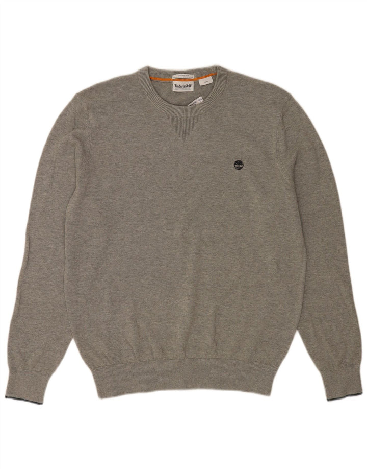 Timberland Pull Ras du Cou Homme Gris Moyen Moucheté Coton