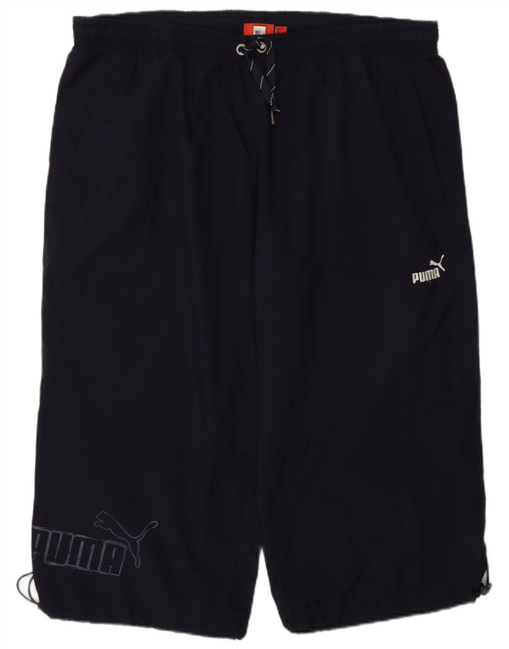 Puma Short de Sport Graphic Bermuda Homme Bleu Marine Large