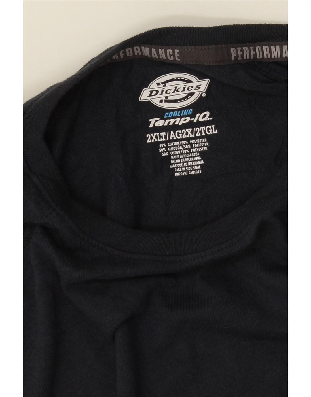 DICKIES Haut Homme Manches Longues 2XL Bleu Marine Coton