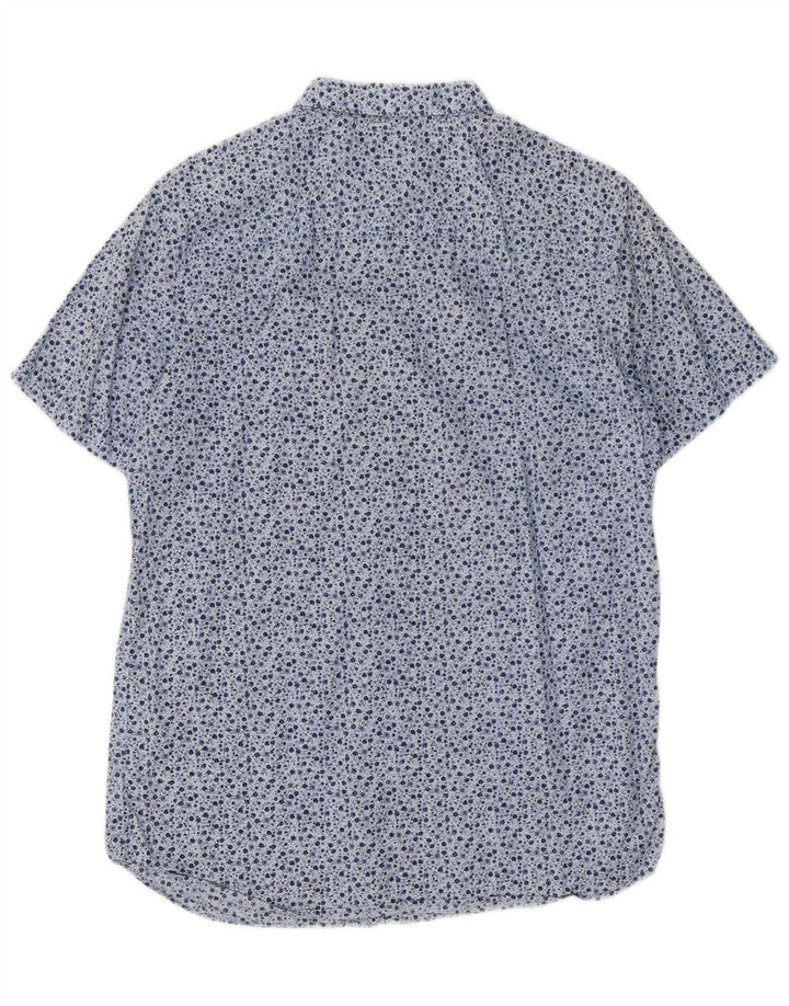 JACK & JONES Chemise à Manches Courtes Homme Grand Bleu Floral Coton