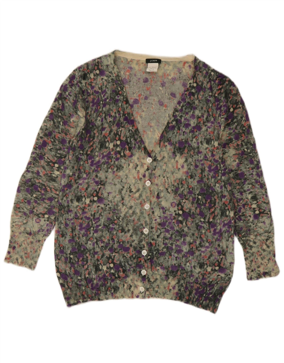J. CREW Cardigan pour femme UK 12 Medium Multicolore à pois