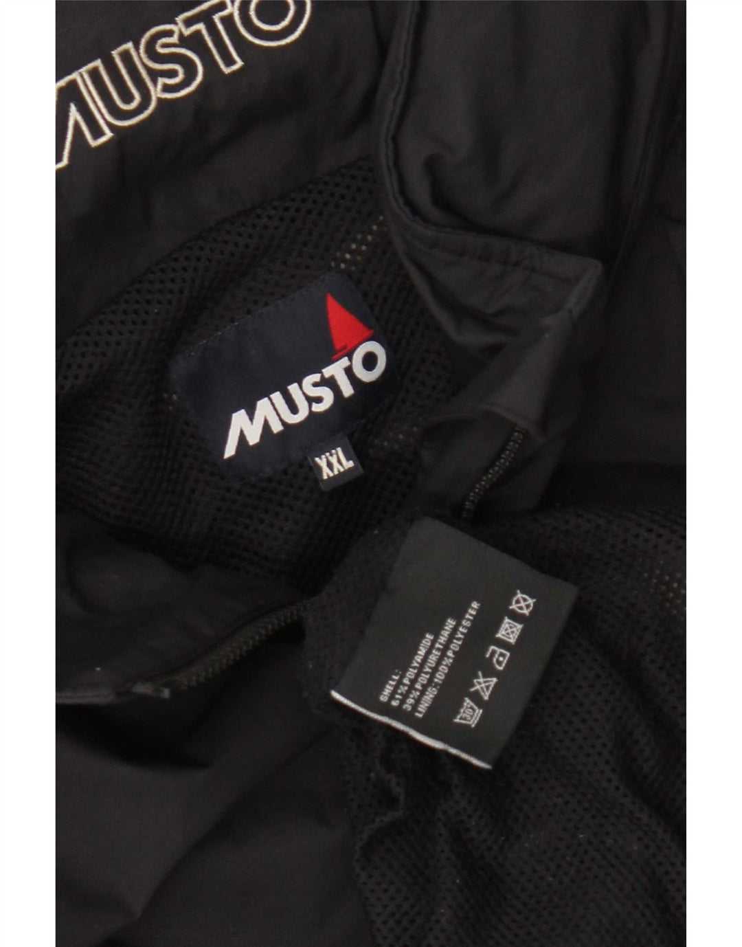 Musto Veste de pluie à capuche pour homme UK 44 2XL Noir Polyamide