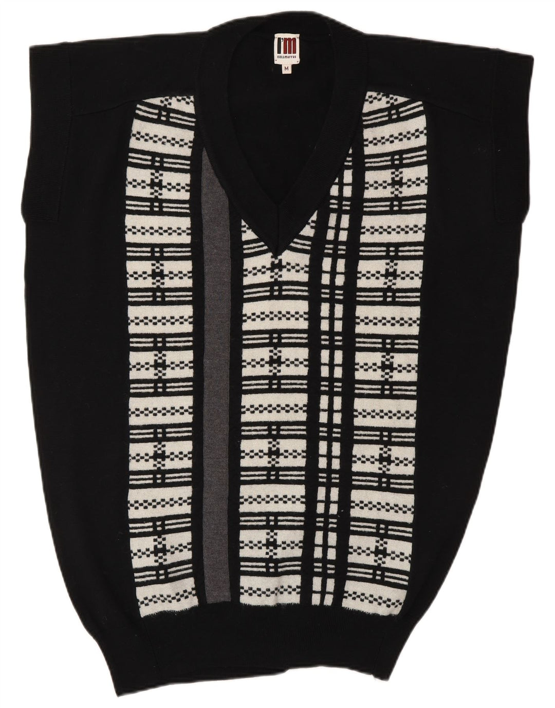 I'M ISOLA MARRAS Débardeur long pour femme UK 14 Medium Noir Rayé