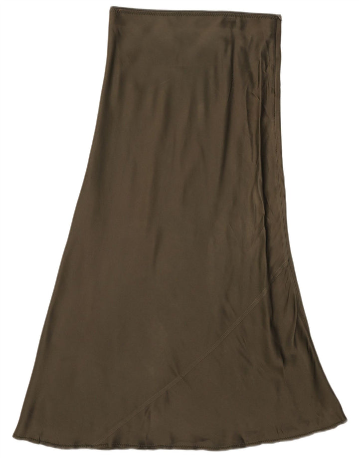 Zara Femme Jupe Maxi Taille Haute Moyen W28 Kaki