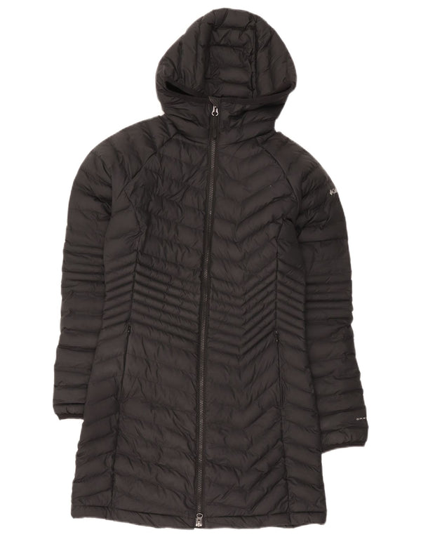 Columbia Womens Omni-Heat Hooded Padded Coat UK 10 Small Black Polyester