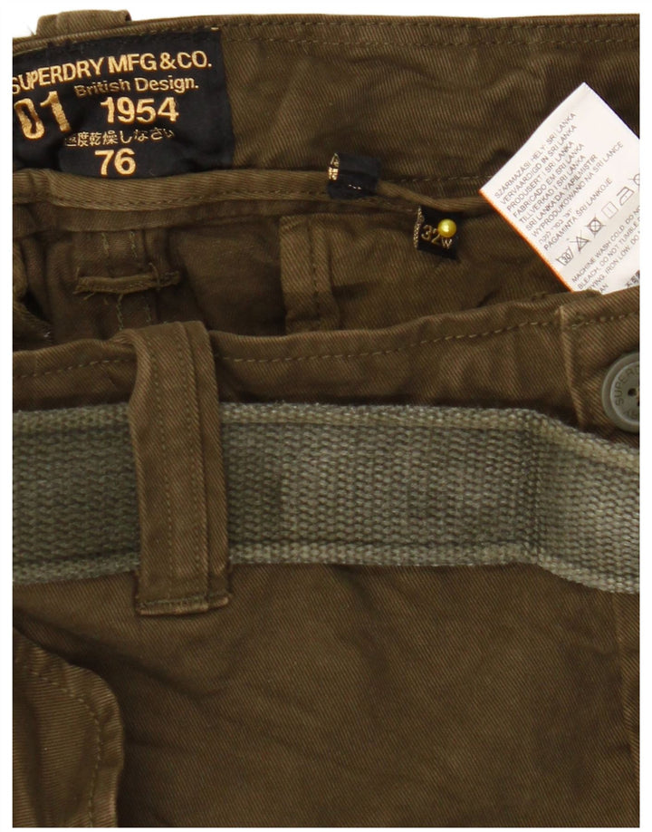 Superdry Short Cargo W32 Homme Kaki Moyen Coton