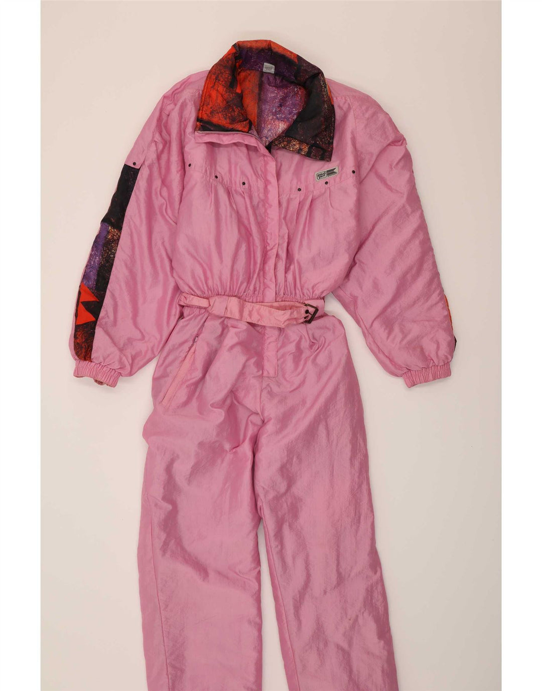 vintage Womens Réversible Ski Combinaison IT 42 Moyen Multicolore Géométrique