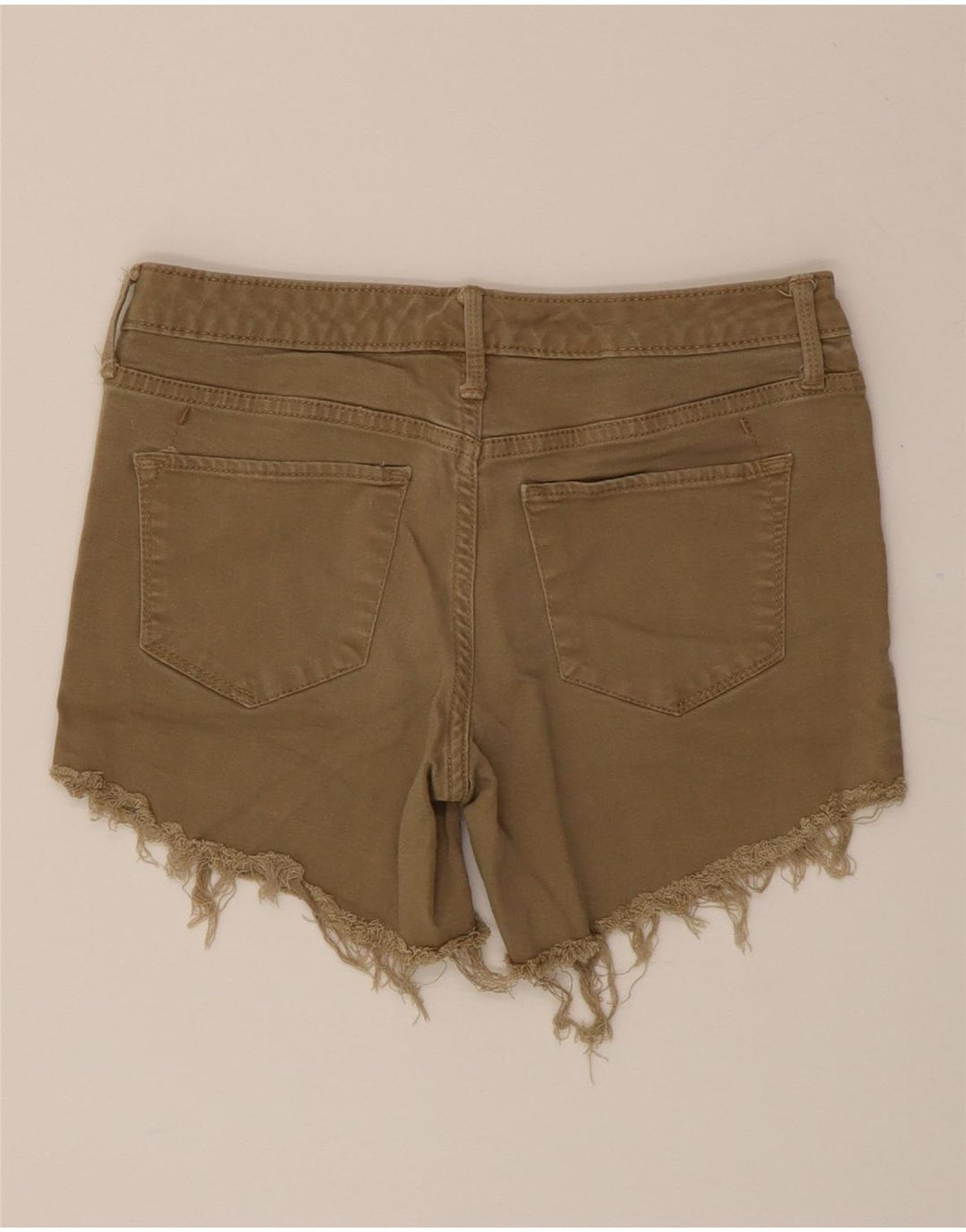 MOSSIMO Womens Mid Rise Denim Shorts US 4 Small W27  Brown Cotton Vintage Mossimo and Second-Hand Mossimo from Messina Hembry 