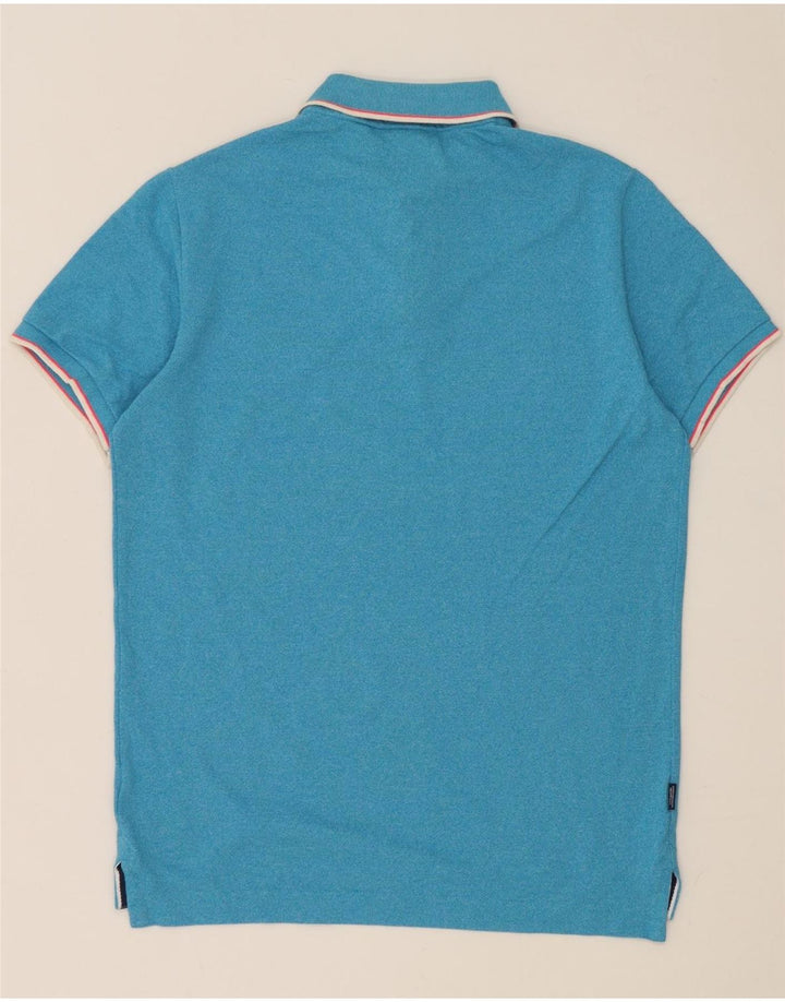 Superdry Polo Homme Large Bleu Moucheté Coton
