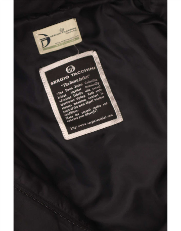 Sergio Tacchini Manteau rembourré à capuche pour femme UK 16 Large Noir