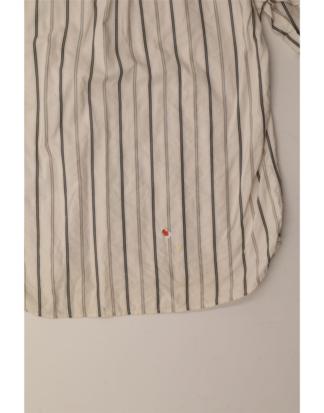 TOMMY HILFIGER Mens Short Sleeve Shirt Medium White Striped Cotton Vintage Tommy Hilfiger and Second-Hand Tommy Hilfiger from Messina Hembry 