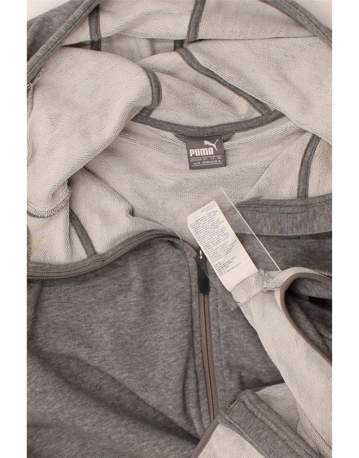 PUMA Mens Zip Hoodie Sweater XL Grey Cotton Vintage Puma and Second-Hand Puma from Messina Hembry 