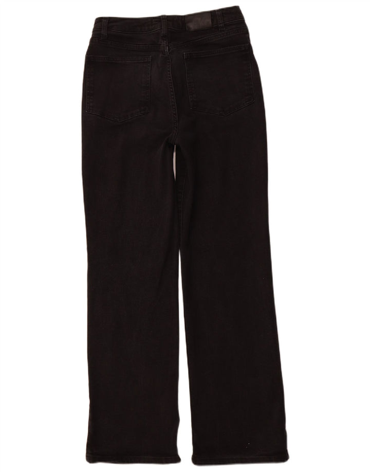 MINT VELVET Jean droit taille haute pour femme UK 10 Small W28 L30 Noir