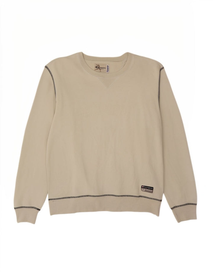 Champion Sweat-Shirt Homme Blanc Moyen Coton