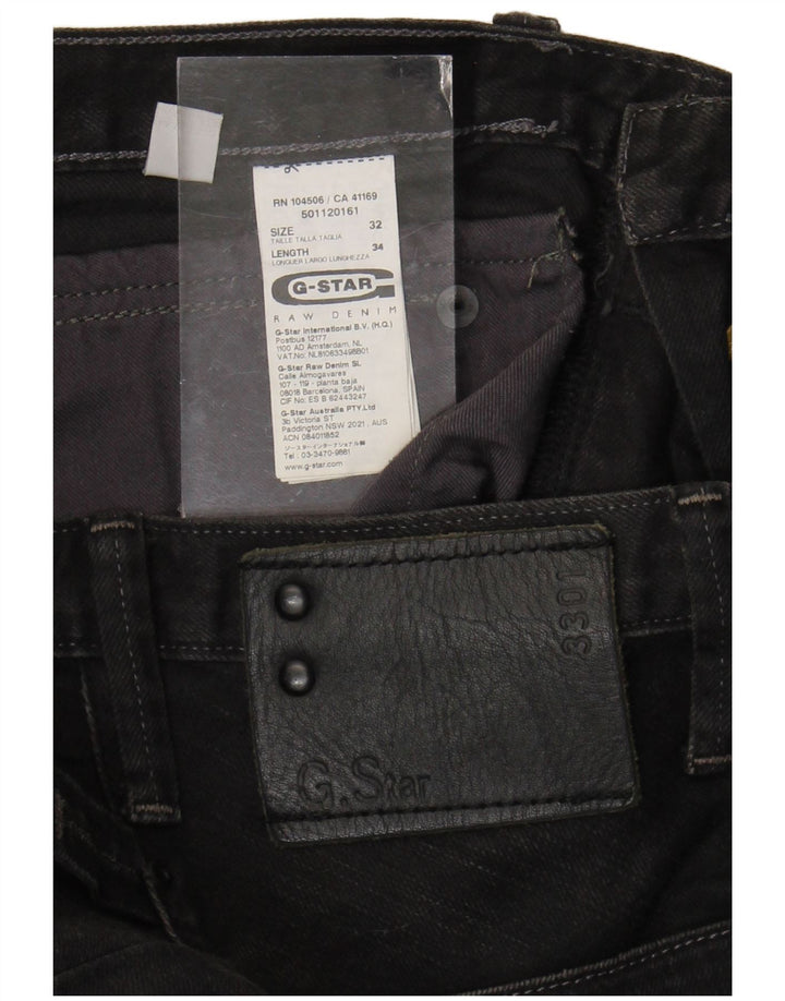 G-Star Jean droit 3301 homme W32 L34 gris coton
