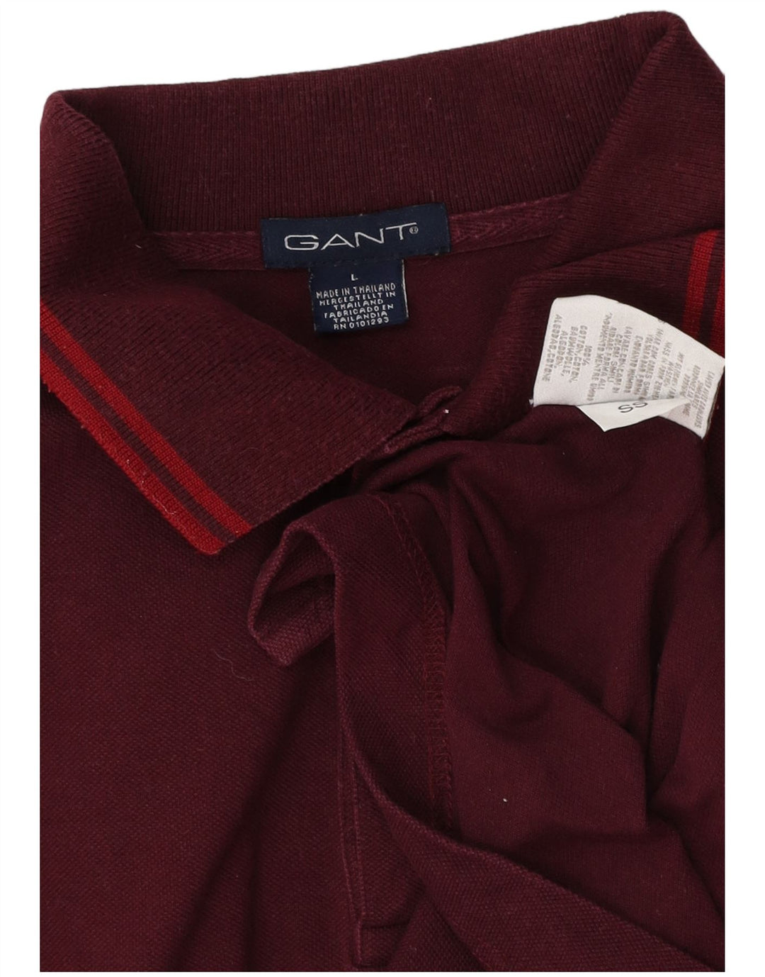 GANT Polo à Manches Longues Homme Large Marron Coton