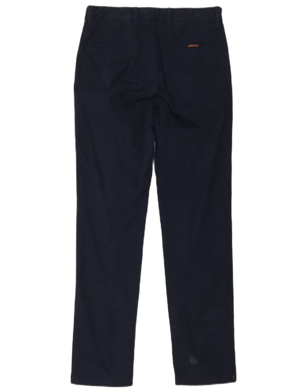 Massimo Dutti Pantalon chino coupe décontractée pour homme EU 38 Small W30 L31 Bleu marine