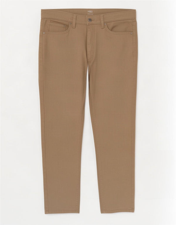 Marks & Spencer Jean Slim Femme W34 L29 Coton Beige