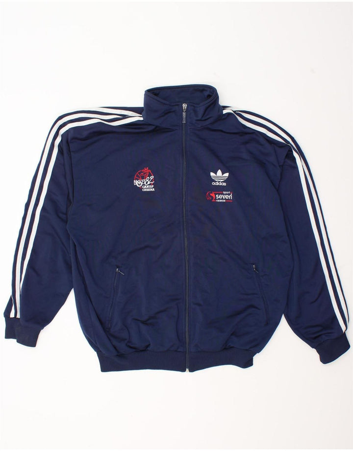 Adidas Veste de survêtement graphique pour homme UK 38/40 Bleu marine moyen